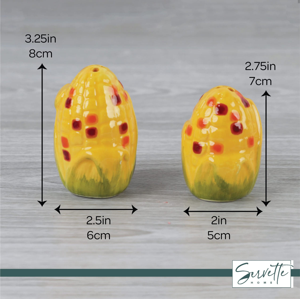 Novelty Ceramic Vegetable Salt and Pepper Shakers Set - Indian Corn