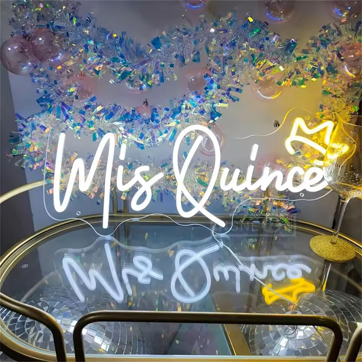 Mis Quince Neon Sign, USB Pink Neon Lights for Wall Decor LED Night Light Signs Birthday Party Bedroom Living Room Christmas Business Decorations Girl Boy Gift