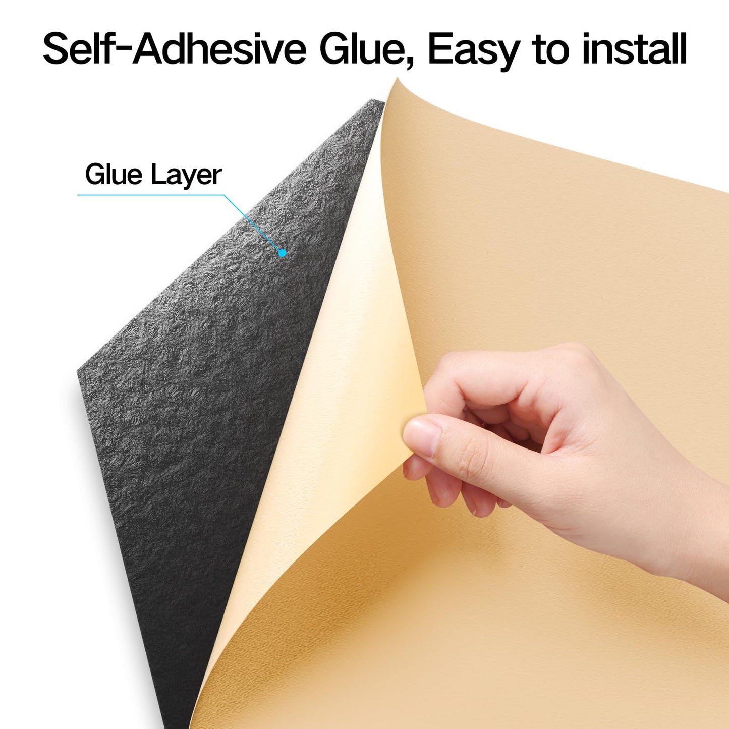 Dailycooper 12 Pack Self-Adhesive Acoustic Panels 12" X 10" X 0.4" - Sound Proof Foam Panels for Walls with High Density, Y-Lined Design, Flame Resistant, Absorb Noise and Eliminate Echoes(Black)