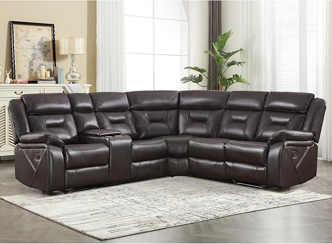 EBELLO Manual Reclining Sectional Sofa
