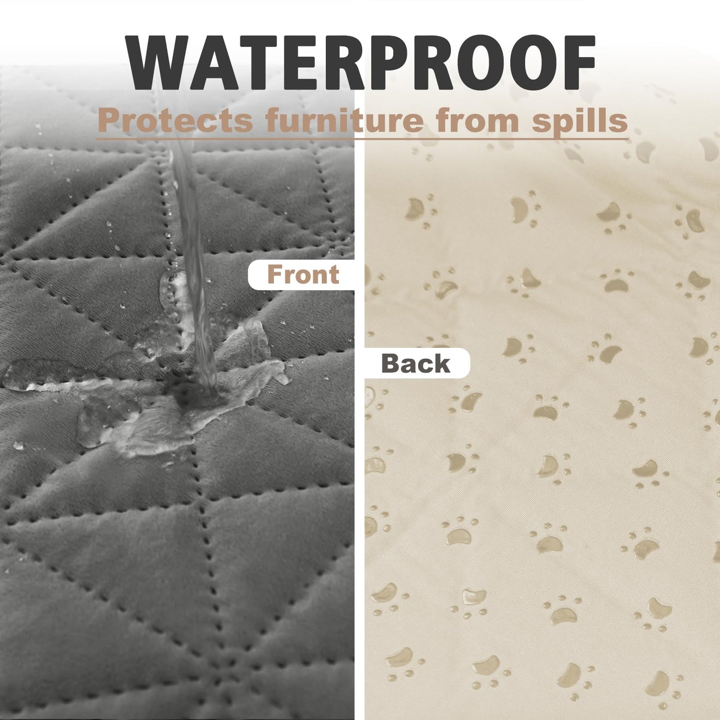 Ameritex Sofa Cover Waterproof for Seats Couch Cover for Dogs Pet Couch Cover Velvet for Chair Loveseat Sofa Machine Washable