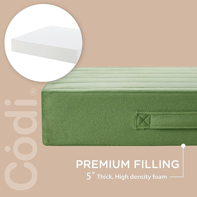 Codi High Density Foam Floor Pillow 2 Sets, Large Meditation Cushions Seating