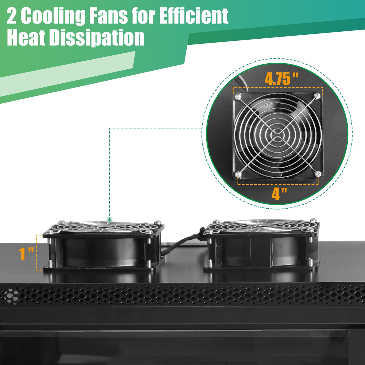Wall Mount Network Cabinet with Fans and Shelves, IT Network Rack Enclosure Cabinet with Locking Glass Door, Removable Side Panels, Cooling Fans, for 19” IT Equipment (9U)
