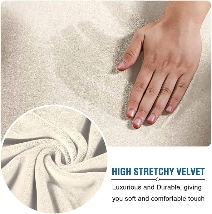 H.VERSAILTEX High Stretch Sofa Slipcover 4 Piece Cover Velvet Furniture