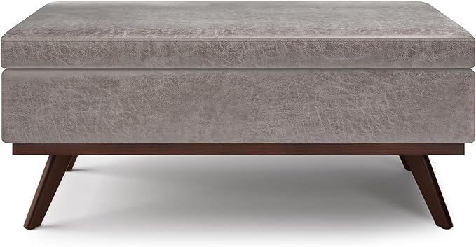 SIMPLIHOME Owen Lift Top Coffee Table Storage Ottoman