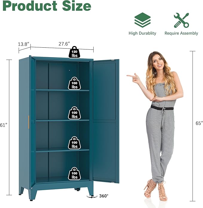 Bevivog Bathroom Storage Cabinet Freestanding, Living Room, Home Office