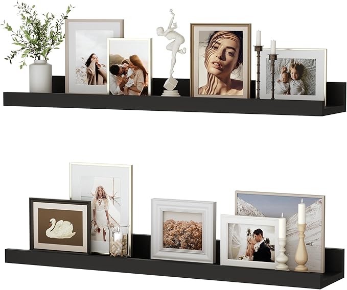 Floating Shelves for Wall, 24 inch Wood Floating Shelves Set of 2, Picture