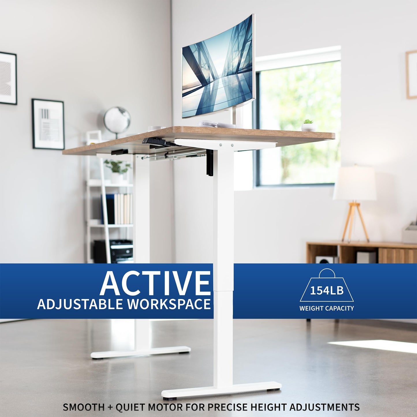 VIVO Electric 71 x 30 inch Stand Up Desk, Height Adjustable, Dark Walnut Top White Frame, Home and Office Furniture Sets, DESK-KIT-0W7D