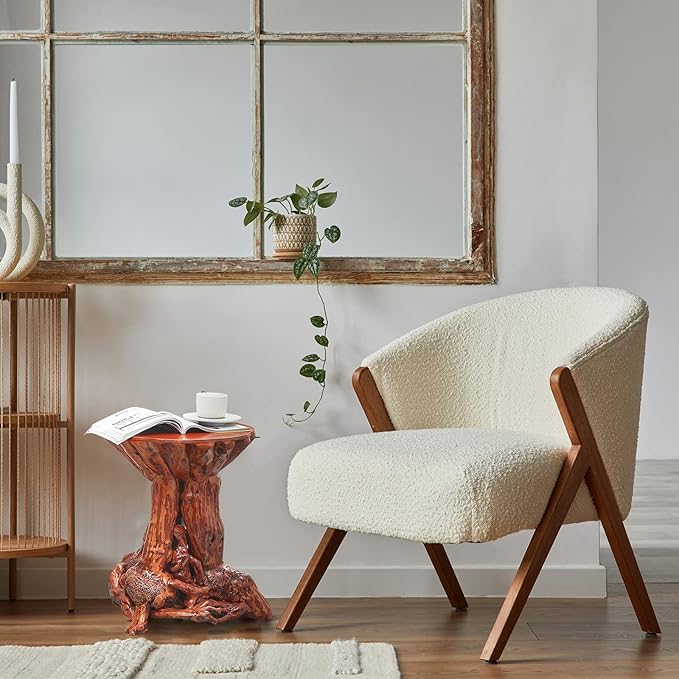 Aotea Crafts Rustic Azalea Tree Stump/Root End Table | Unique Wood Root Log
