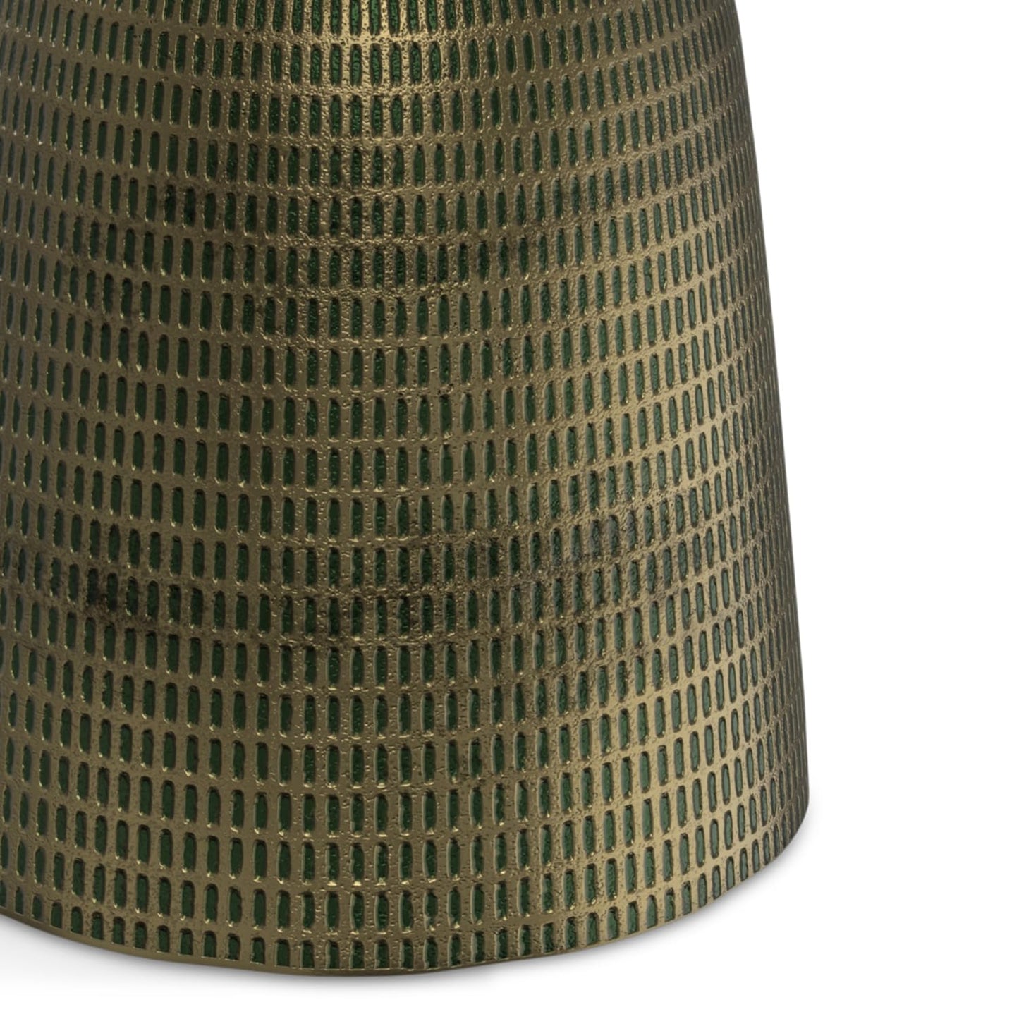 SIMPLIHOME Amalie Metal Side Table in Green Patina, 16-inch Round, 23.5-inch Tall, Vintage-Inspired Cast Aluminum Accent Table for Living Room