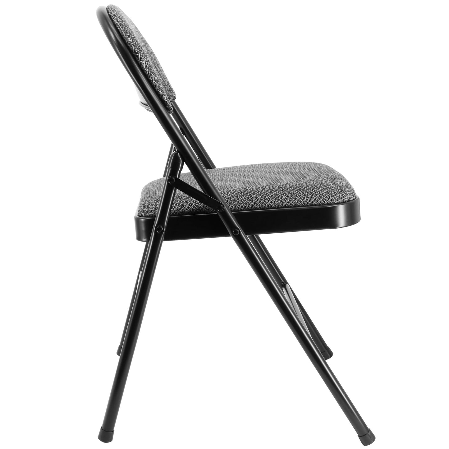 Elama 4 Piece Metal Indoor/Outdoor Folding Dinner Chairs with Padded Seats (Gray3)