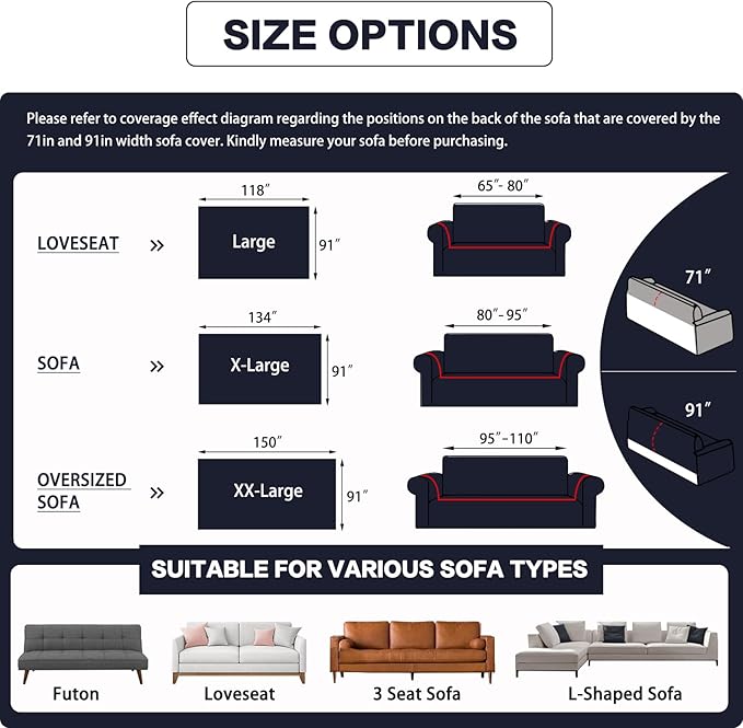 DREAMINGO Chenille Couch Cover Modern Solid Versatile Sofa Covers