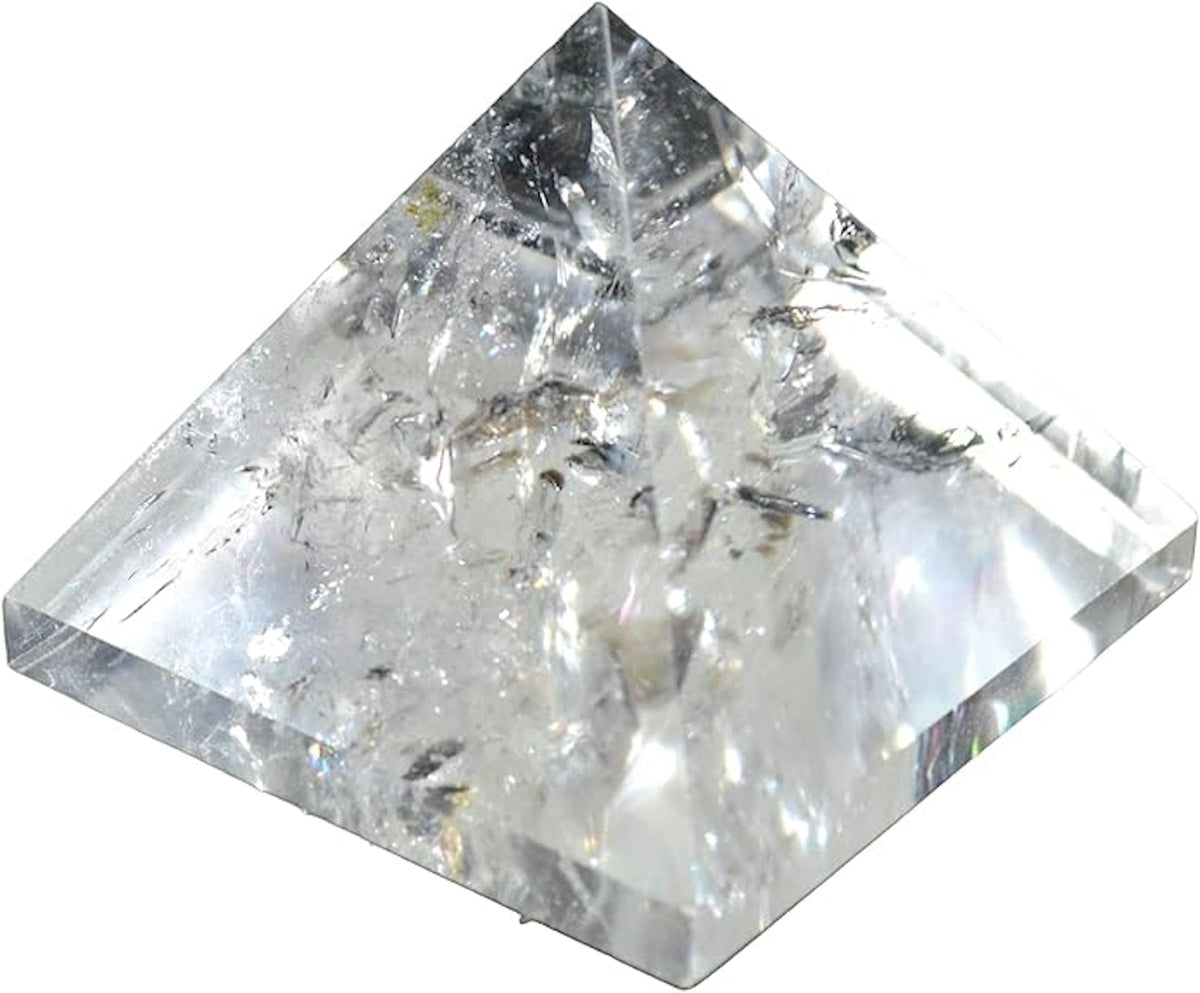 Crystal Quartz Pyramid (Approx. 2 Inches) - All Zodiac Signs - Crown Chakra Alignment - Amplify Your Energy