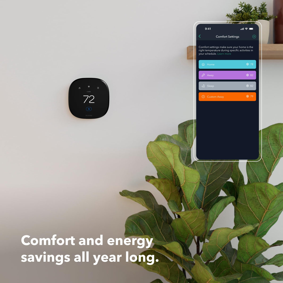 ecobee Smart Thermostat Enhanced - Programmable Wifi Thermostat - Works with Siri, Alexa, Google Assistant - Energy Star Certified - Smart Home