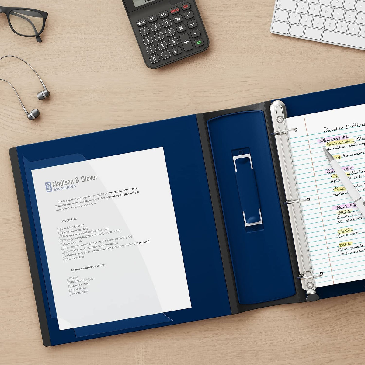 Staples Better Binder, 3" D‑Ring 3‑Ring Binder, Blue, Reinforced Rubber Spine, Heavy‑Duty Design, Holds up to 600 Sheets for School & Office