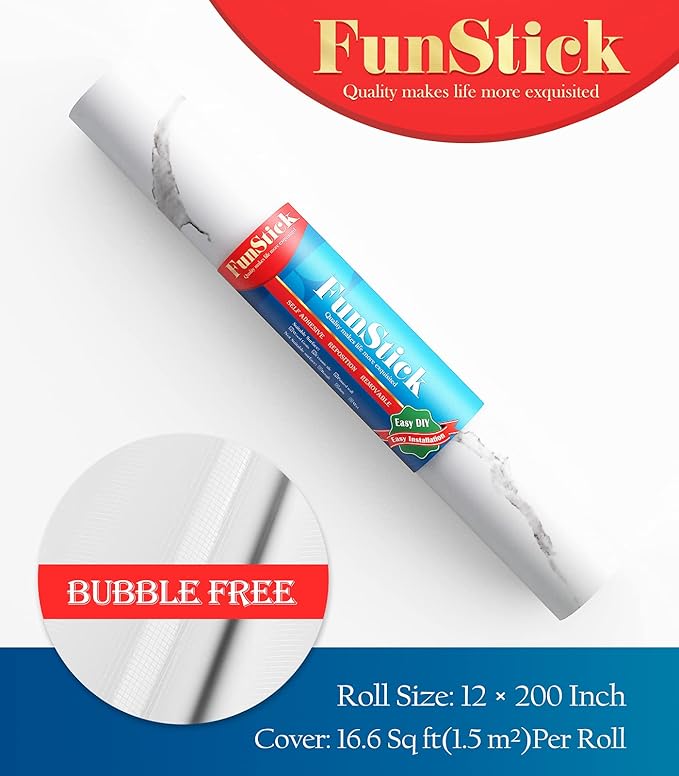 FunStick Matte Marble Contact Paper