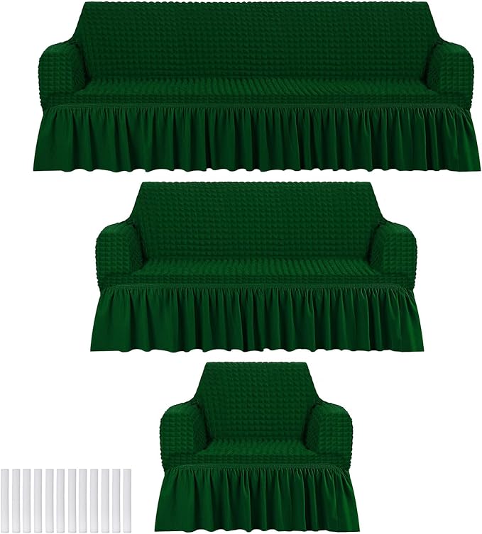 Fanfanwin 3 Pcs Sofa Slipcover Set