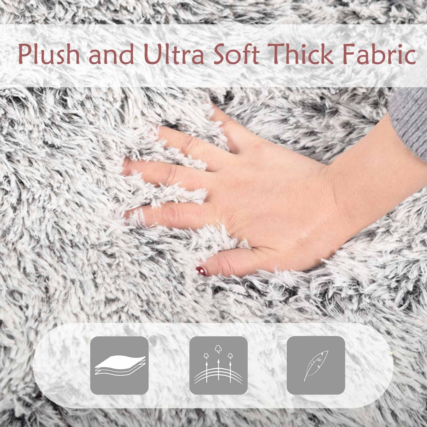 Plush Faux Fur Bean Bag Chairs, Memory Foam Filled Sofa Chair Shape Bean Bag for Adults/Teens/Kids, Ultra-Soft Lazy Sofa for Living Room Bedroom College Dorm, Grey