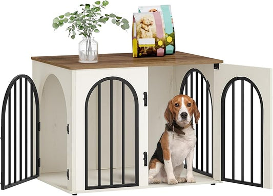 Hzuaneri 31.5'' Wooden Dog Crate Furniture, Indoor Dog Kennel Dogs Cage