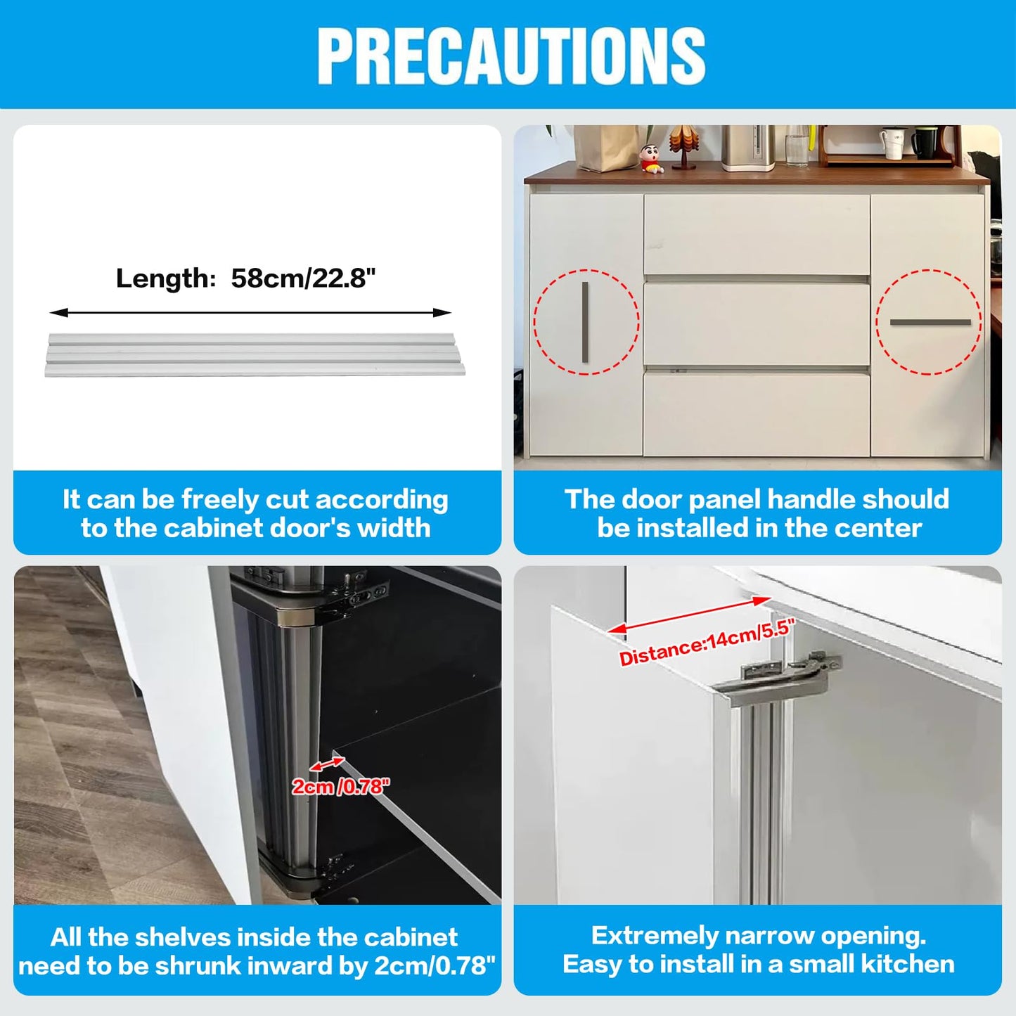 Jisano 2 Sets Opening Door Hinge Set 180° Parallel Opening Cabinet Wardrobe Door Sliding Load-Bearing 17.6lbs Heavy Duty Hinge
