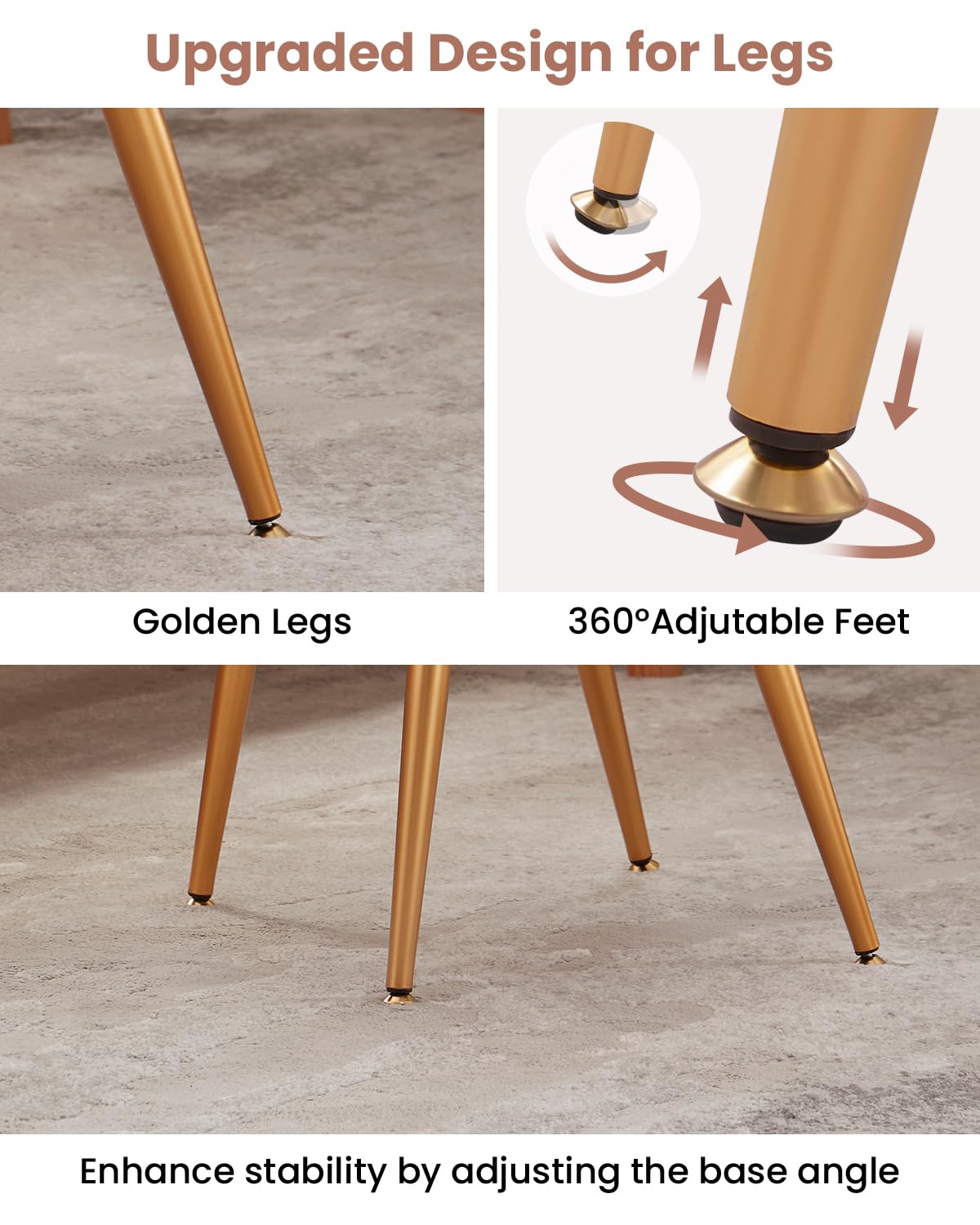 ZYKZYK Updated Vanity Chair, Storage Ottoman with Folding Back & Gold-Toned Metal Legs, Ottoman Seat with Teddy Velvet for Dressing Room Living Room Bedroom, 15" x 12" Inch