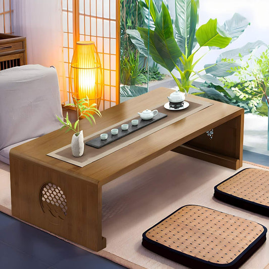 rzoizwko Folding Coffee Table Foldable Japanese Floor Table Low Table for Living Room,Dining Room,Tea,Tatami,Home Decoration (31.49 * 19.68 * 12.2 INCH)