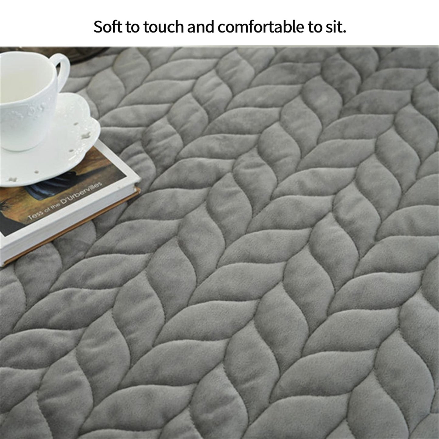 JeogYong Thick Plush Bay Window Mat Non-Slip Crystal Velvet Bay Window Cushion Pad, 70 x 150cm Modern Windowsill Bench Seat Cushion for Indoor Tatami Sofa Decor Home Bedroom Living Room