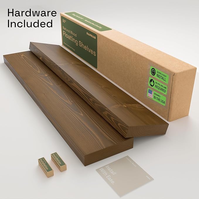 BAOBAB WORKSHOP Solid Wood Floating Shelves