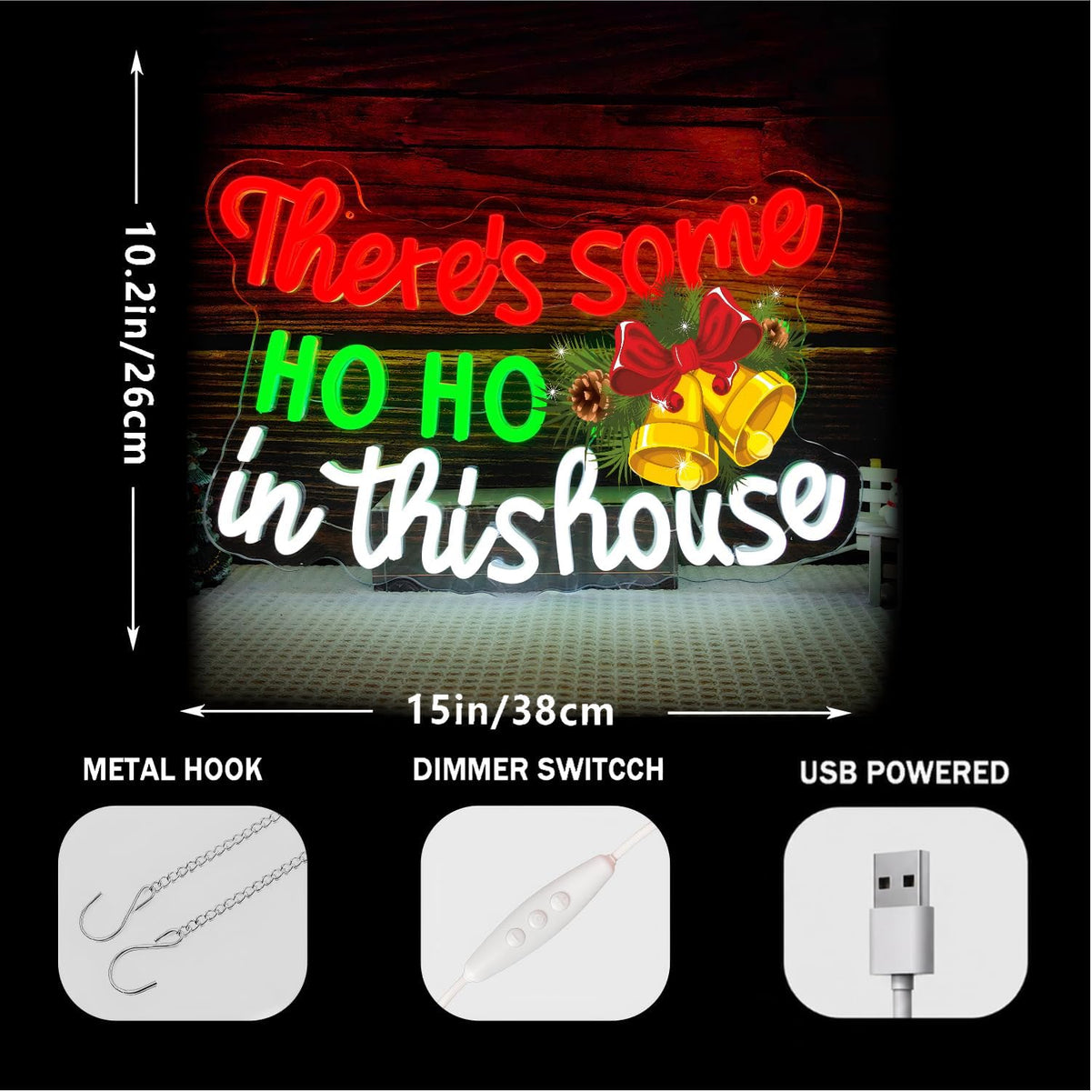 Christmas Neon Sign Dimmable Led Sign christmas Neon Light Up Sign for Xmas Gift Bedroom Livingroom Shop Decorations