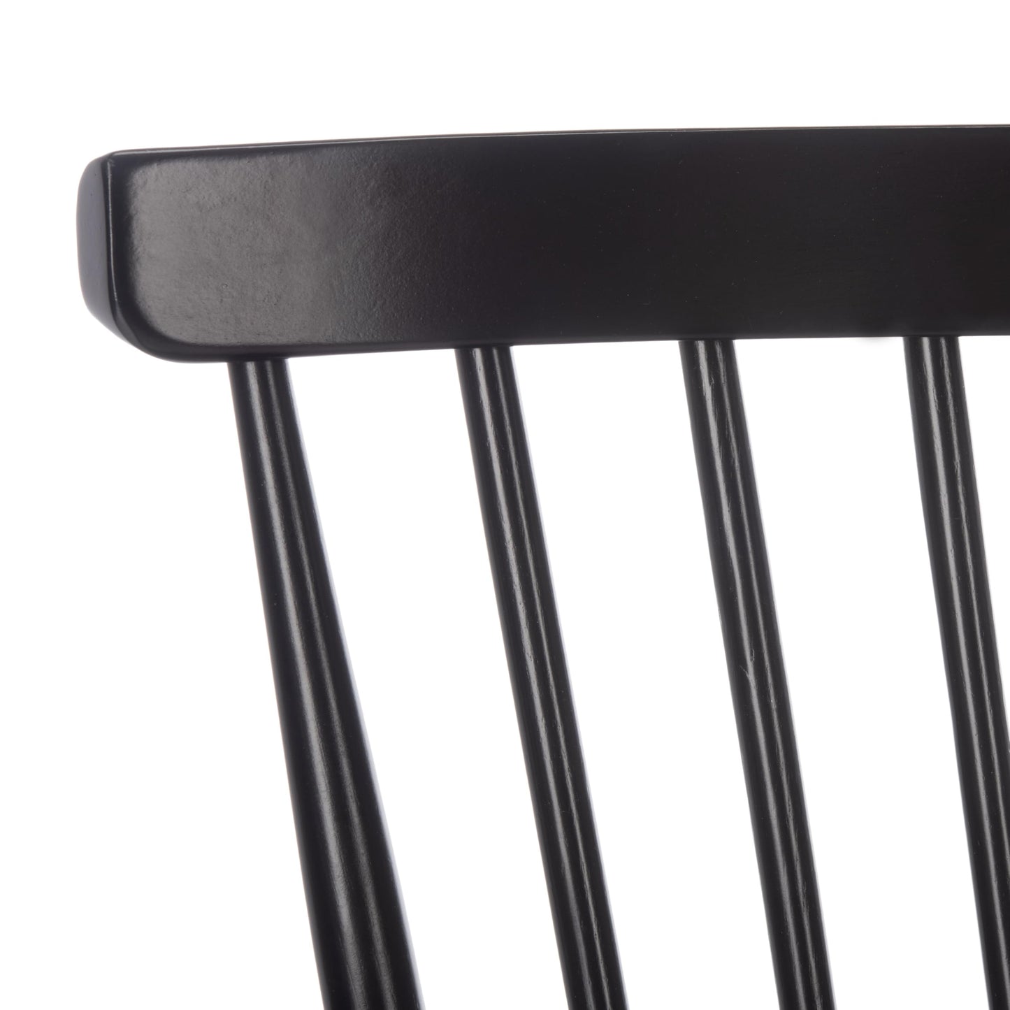 SAFAVIEH Furniture - Addison Loveseat - Black - Solid Wood - Coastal Slatted Design - Ideal for Living Room, Sunroom, Bedroom, 18" Seat Height (AMH8513A)