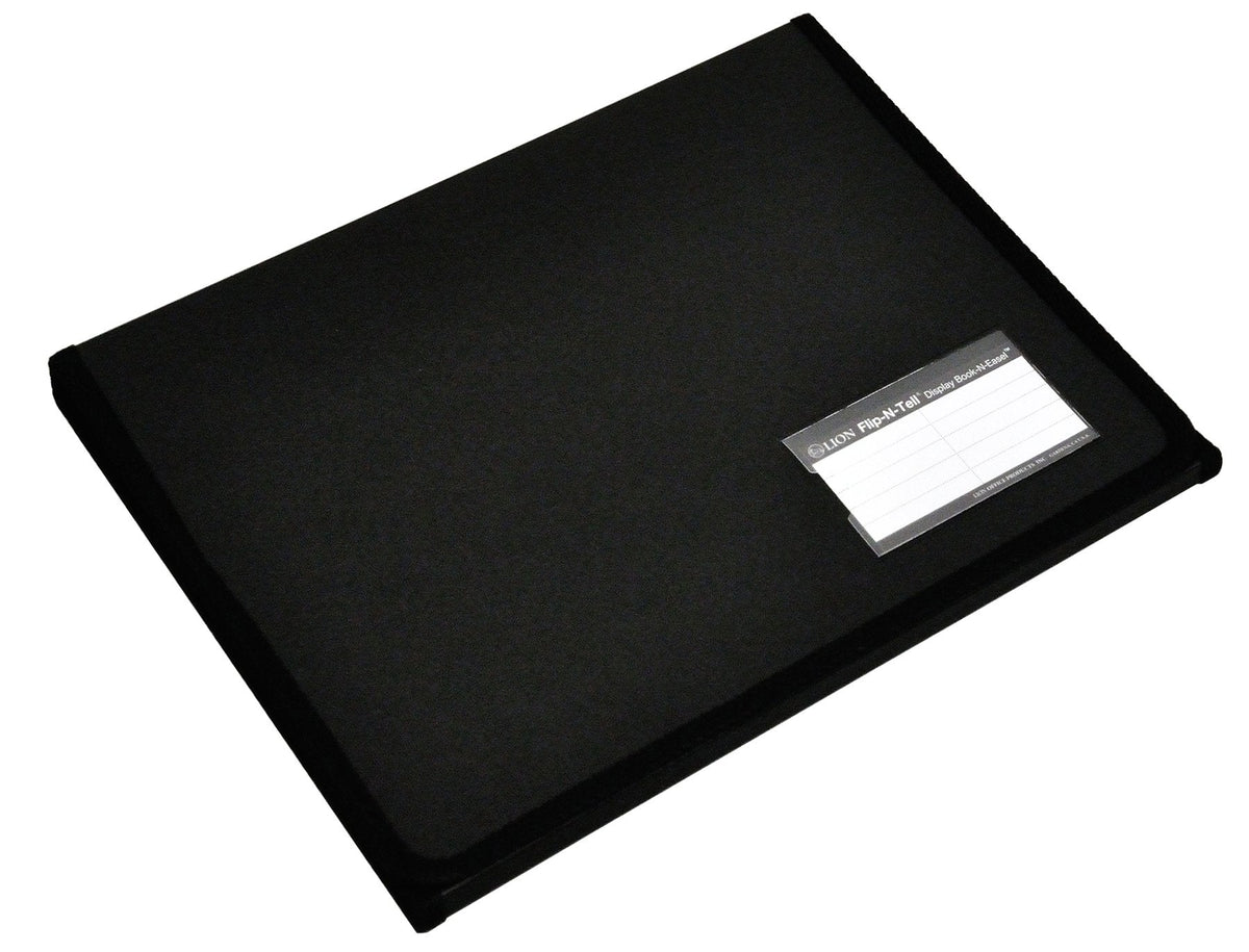 Lion Flip-N-Tell Display Book-N-Easel, Letter, 20 Double Sided Pocket, Horizontal, 1 Easel Display Book (39008-H)