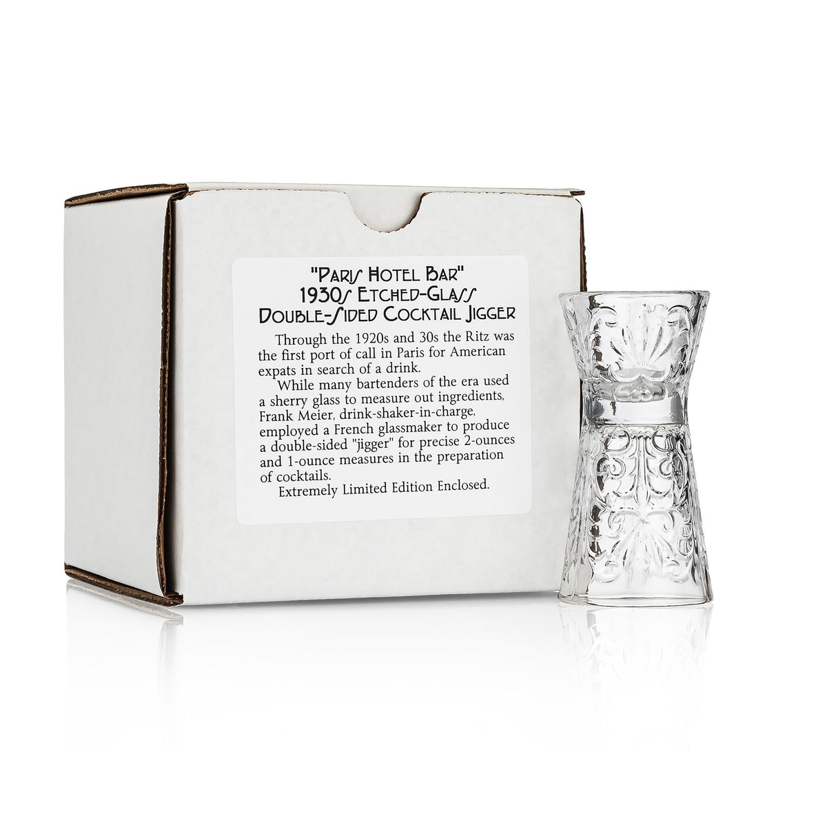 1930s Paris Crystal Double-Sided Cocktail Jigger (Gift Box)