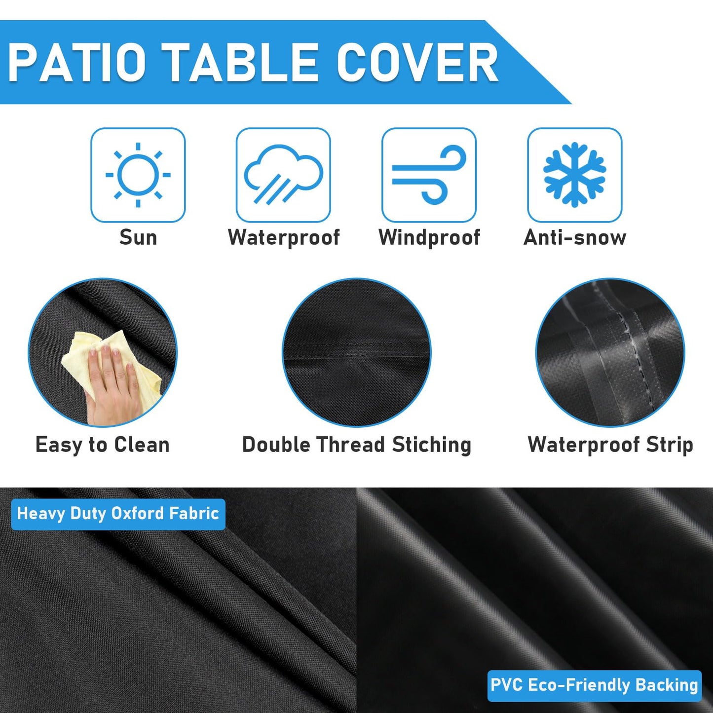 Jungda Outdoor Table Cover 30 Inch, Waterproof Patio Rectangle Side Table Covers, Heavy Duty Outdoor Small Furniture Cover - 30 x 18 x 24 x Inch
