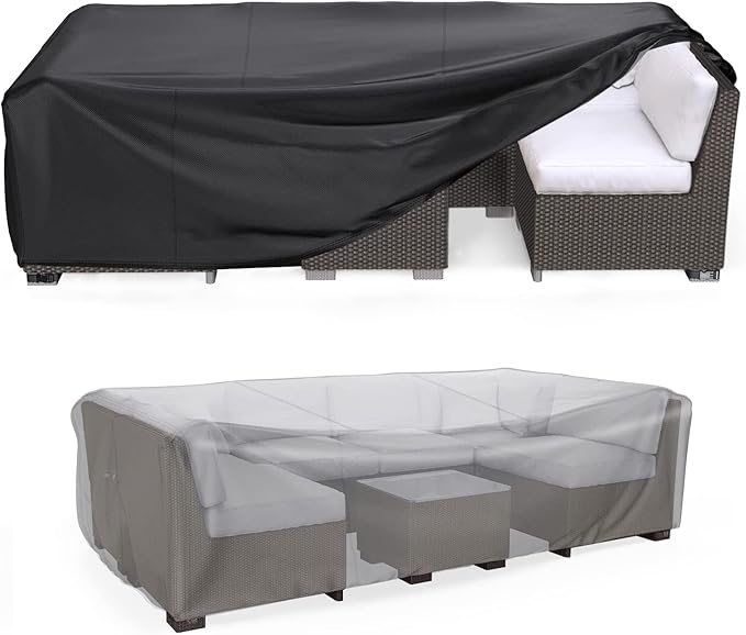 Mrrihand Patio Furniture Set Cover Waterproof, Outdoor Sectional Sofa Set Cover