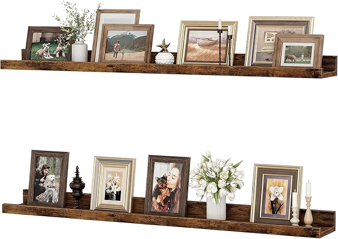 Floating Shelves for Wall, 36 inch Wood Floating Shelves Set of 2, Picture