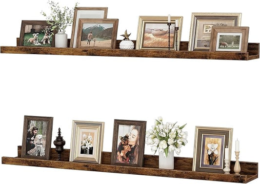 Floating Shelves for Wall, 36 inch Wood Floating Shelves Set of 2, Picture