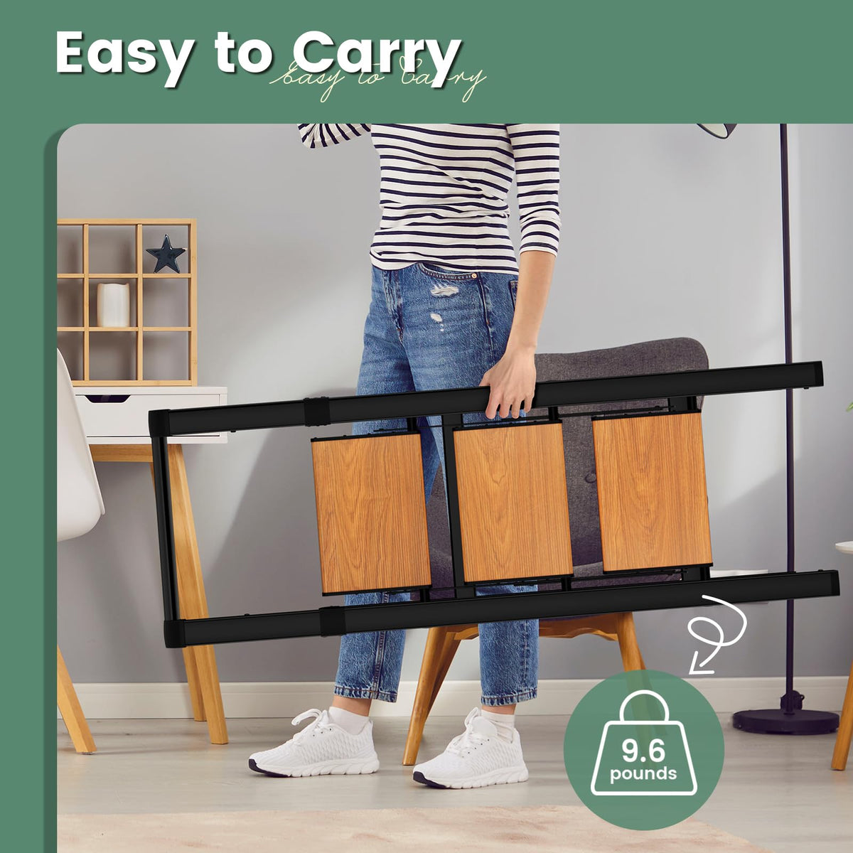 3 Step Ladder Folding Step Stool with Handle, Kitchen Step Stool for Adults, Aluminum Ladders for Home