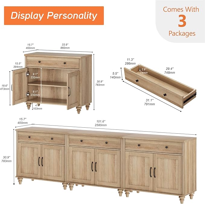WAMPAT TV Stand for 100 inch TV