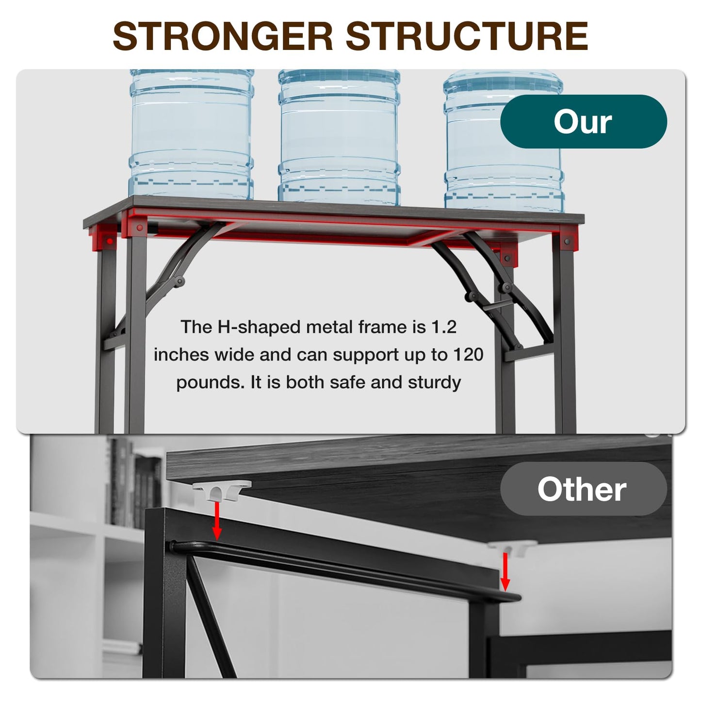 TEMI Small Computer Desk Folding Table - No Assembly, Compact 35.8" Foldable Desk with Power Outlets & USB Charging Port, Portable Small Office Desk, Ideal Mini Study Table, Marble Greige
