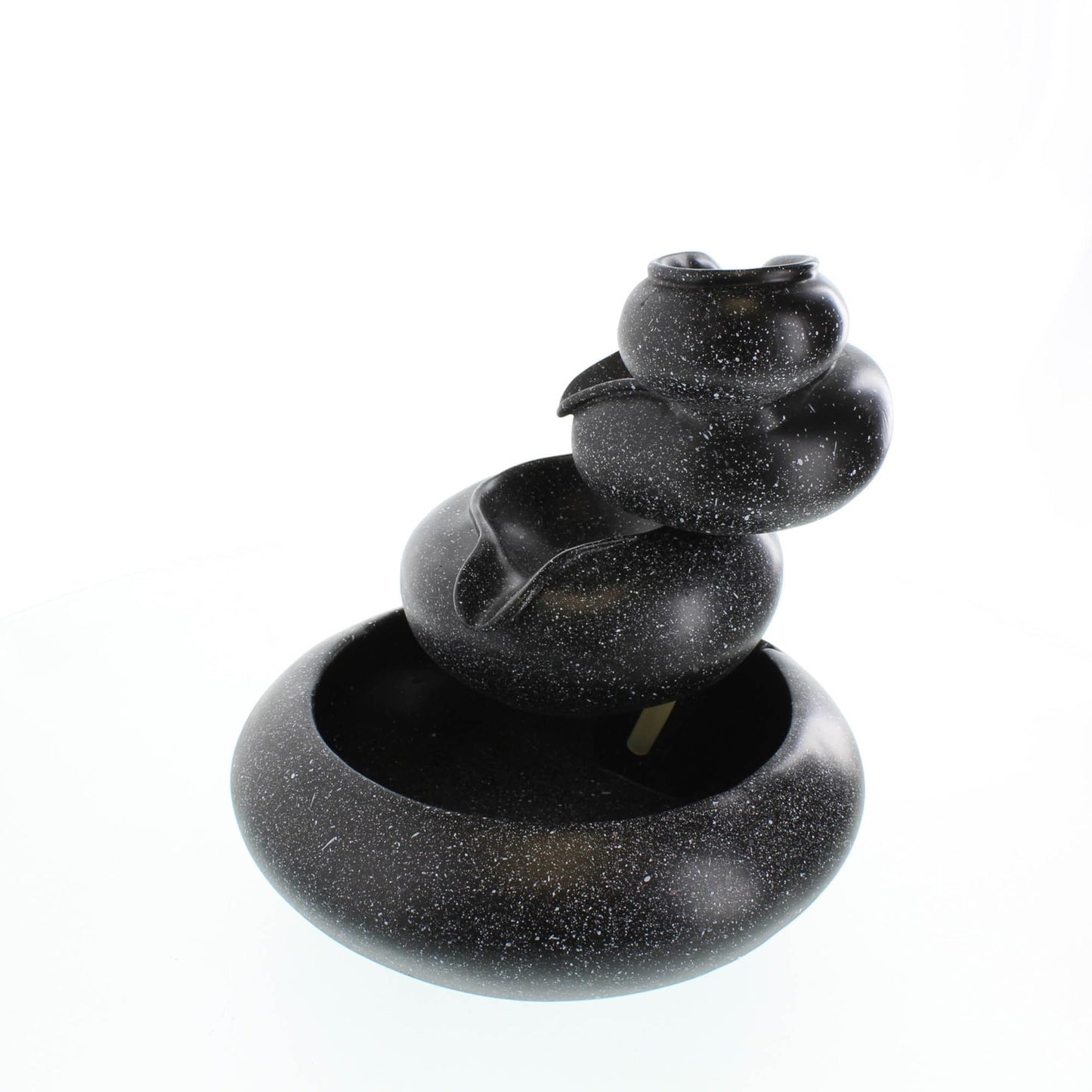Zingz & Thingz Zen Collection Resin Tabletop LED Water Fountain, Four-Tier, 9.5x9.5x10