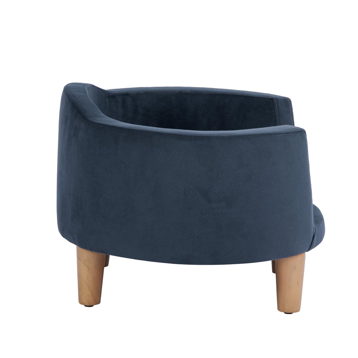 HomePop Curved Upholstered Pet Bed - Blue Velvet