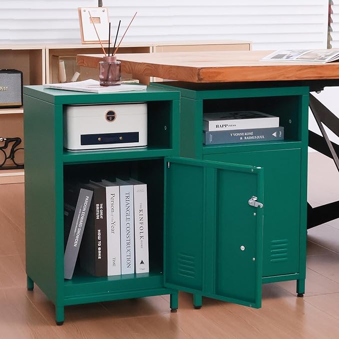 ALBAD Compact Metal Nightstand
