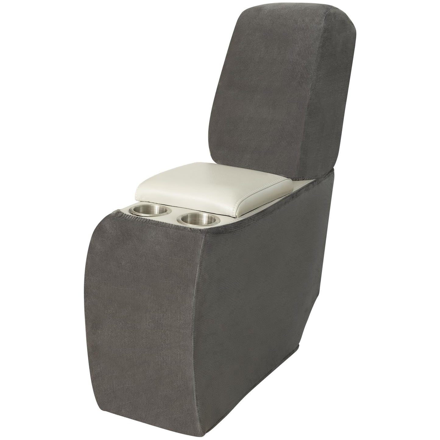 Arfntevss Sectional Recliner Couch Covers Velvet Corner Sectional Sofa Cover for Reclining Couch Stretch L Shape Recliner Slipcover Washable Middle Console Protector (1 Console Cover, Dark Gray)