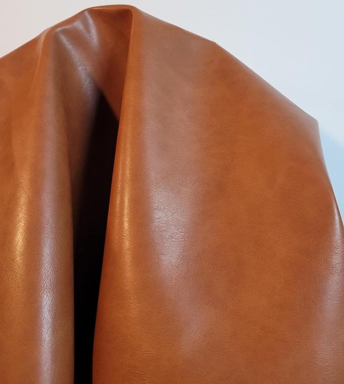 NAT Leathers™ | Golden Tan Soft Faux Vegan PU Leather by The Yard Synthetic