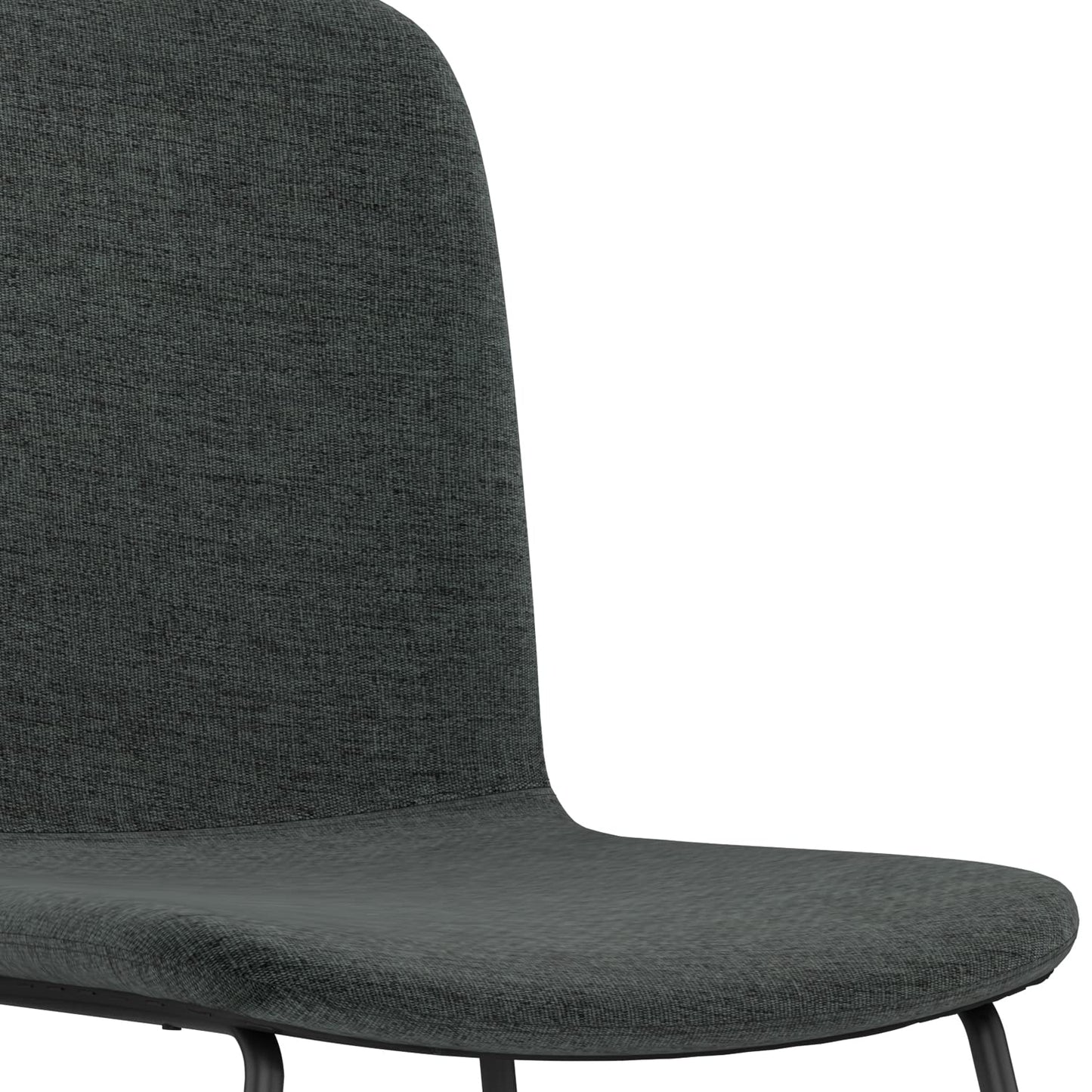 SIMPLIHOME Wilcox Contemporary Dining Chair (Set of 2) in Charcoal Grey Woven Fabric for the Dining Room