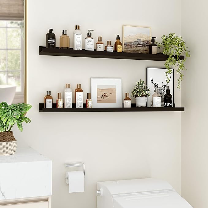 Floating Shelves for Wall, 36 inch Wood Floating Shelves Set of 2, Picture
