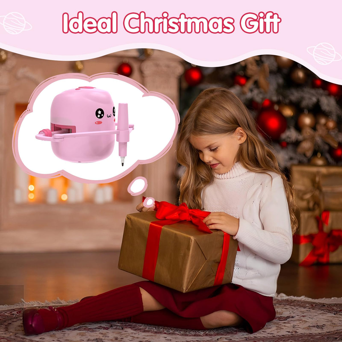 Drawing Robot for Kids, Voice Interactive Educational Drawing Robot, Montessori Painting Learning Toys with 150 Cards, Christmas Birthday Party Gift for 3 4 5 6 7 8 Years Old Girls Boys