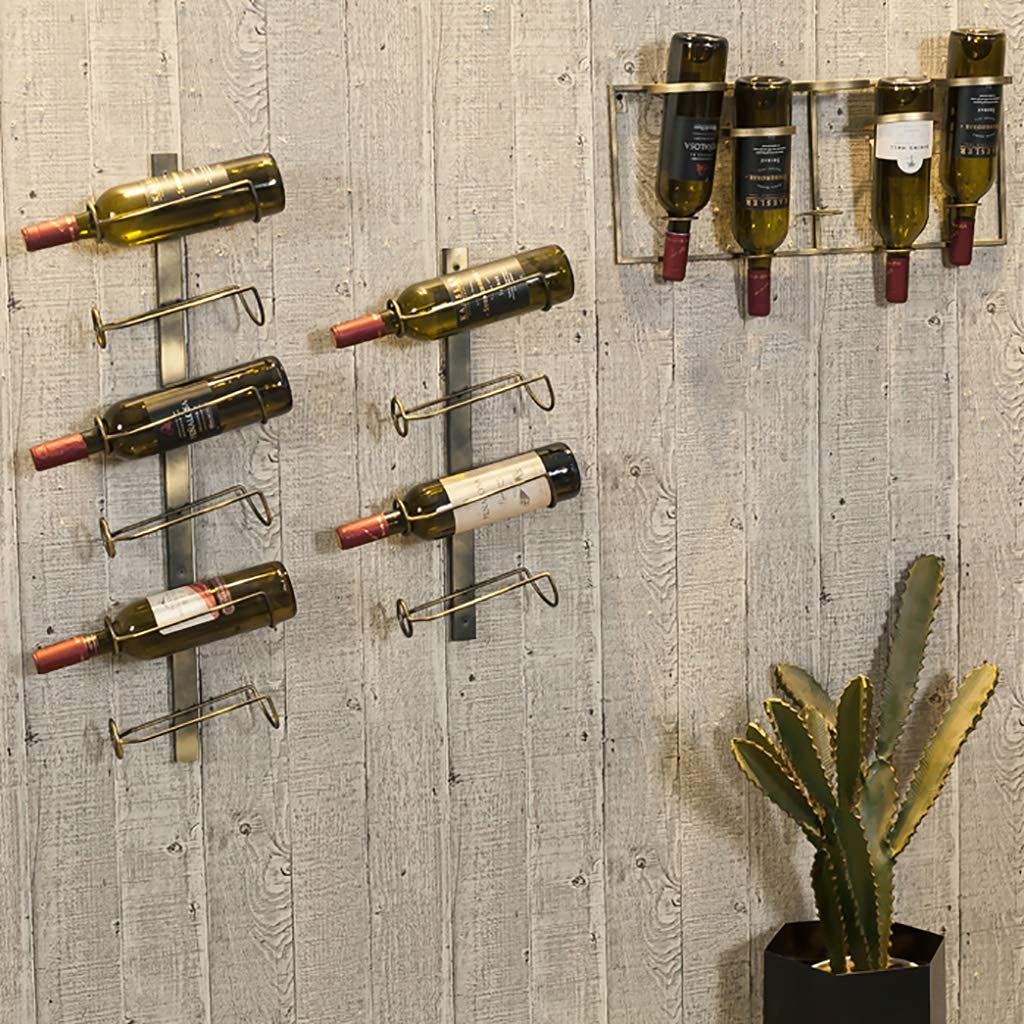UGD8TQR Wine Shelf Wall Mounted Wine Bottle Holder Metal for Living Room Cafes Restaurants Bars 75×20Cm