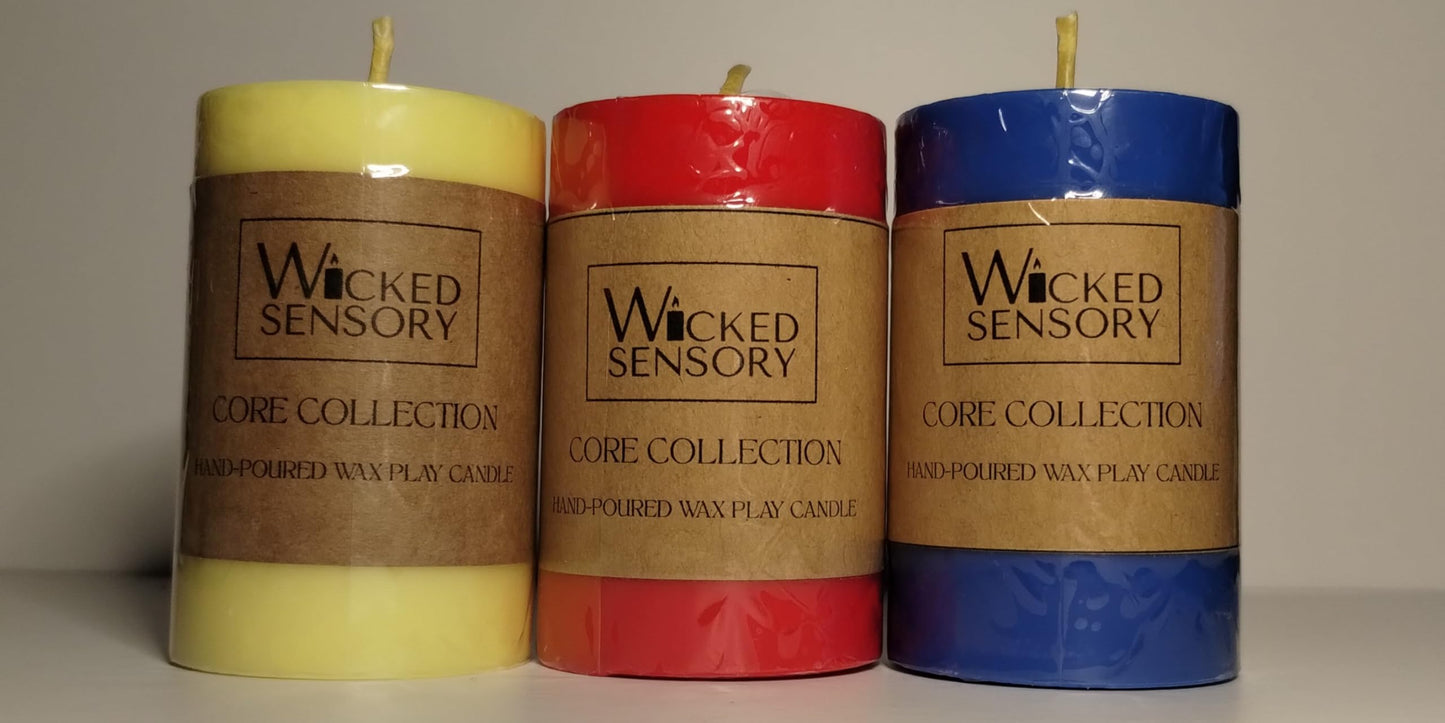 Premium Wax Play Candle - Unscented Body Safe Wax Blend for Sensory Play, Comfortable Heat Sensation - Perfect for Couples & Beginners (Red)