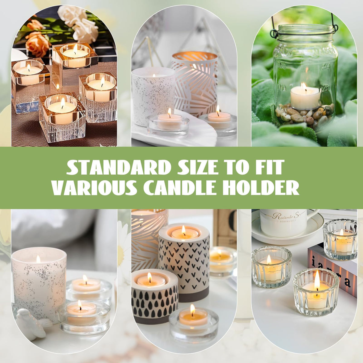 24Pcs White Beeswax Tea Light Candles-4 Hour Burn Time,100% Pure Natural Beeswax-Clean Burning & Air Purifying, Smokeless Bulk Tea Lights for Spa,Meditation,Wedding & Home Decor